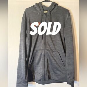 Simms Gray Full-Zip Hoodie